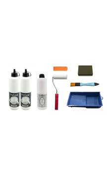 Cadence 1 Litre Antik Beyaz Boya 500ml Mat Vernik Set Taffy Taffy