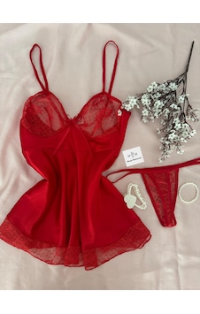 Mh Moony Homewears 2 Parça Ulysses Seksi Ekstra Mini Gecelik Iç Giyim Seti Kırmızı Mh Moony Homewears 2 Parça Ulysses Seksi Ekstra Mini Gecelik Iç Giyim Seti Kırmızı