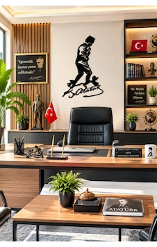 Kemal Atatürk İmzalı Metal Duvar Tablosu Lazer Kesim Siyah Metal Dekor Ofis, Ev Ve Makam Odası Duvar Süsü Siyah Ataturk Kemal Atatürk İmzalı Metal Duvar Tablosu Lazer Kesim Siyah Metal Dekor Ofis, Ev Ve Makam Odası Duvar Süsü Siyah Ataturk