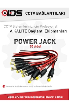 IDS - 10 ADET - A KALİTE POWER JACK GÜVENLİK KAMERASI IDS - 10 ADET - A KALİTE POWER JACK GÜVENLİK KAMERASI