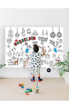 Postermanya Pster21293 Yılbaşı, Yeni Yıl Dev Boyama Kağıdı, Çocuklar Için Aktivite Boyama Rulosu 90x130cm Postermanya Pster21293 Yılbaşı, Yeni Yıl Dev Boyama Kağıdı, Çocuklar Için Aktivite Boyama Rulosu 90x130cm