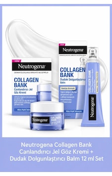 Collagen Bank Dudak Dolgunlaştırıcı Balm 12ml + Collagen Bank Canlandırıcı Jel Göz Kremi 15 G Collagen Bank Dudak Dolgunlaştırıcı Balm 12ml + Collagen Bank Canlandırıcı Jel Göz Kremi 15 G