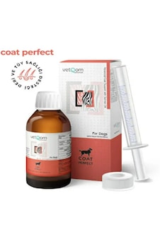 Vetqom Coat Perfect Köpek Tüy Bakımı Aşırı Tüy Dökülmesi, Kaşıntı, Kepek, Biyotin & Somon Yağı Desteği Vetqom Coat Perfect Köpek Tüy Bakımı Aşırı Tüy Dökülmesi, Kaşıntı, Kepek, Biyotin & Somon Yağı Desteği