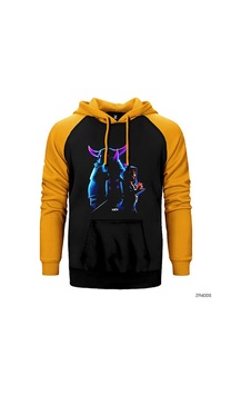 Clash Of Clans Büyücü Ve Pekka Sarı Renk Reglan Kol Sweatshirt / Hoodie Clash Of Clans Büyücü Ve Pekka Sarı Renk Reglan Kol Sweatshirt / Hoodie