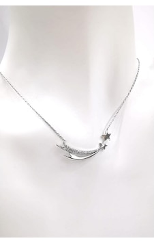 Omar Silver Kadın Kuyruklu Yıldız Model Zirkon Taşlı Gümüş Kolye Omar Silver Kadın Kuyruklu Yıldız Model Zirkon Taşlı Gümüş Kolye