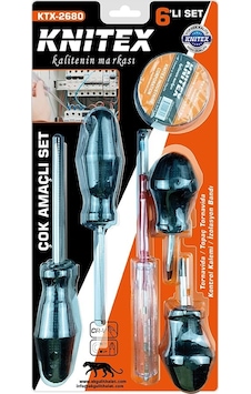 6pcs Tornavida - Çok Amaçlı Set Tornavida - Topaç Tornavida - Kontrol Kalem - Elektrik Bant