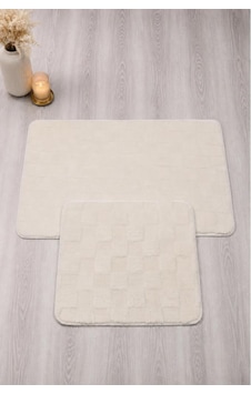 Simirna Kaymaz Taban 2li Banyo Paspası Krem Simirna Kaymaz Taban 2li Banyo Paspası Krem