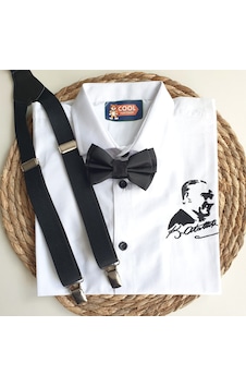 Coolpartyshop Atatürk Temalı Askı Papyon Gömlek