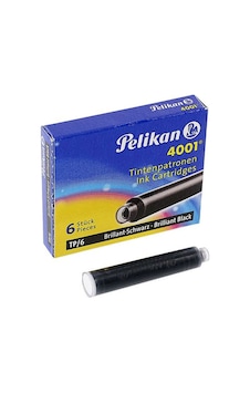 Pelikan 4001 Mürekkep Dolmakalem Kartuşu 6'lı Siyah Pelikan 4001 Mürekkep Dolmakalem Kartuşu 6'lı Siyah