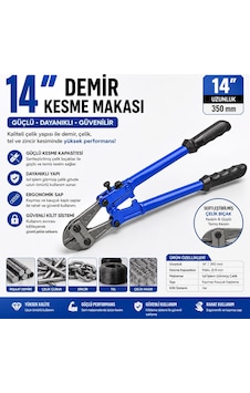 14 İnç 350 Mm Demir Kesme Makası Profesyonel Krom Vanadyum Çelik Tel Ve Demir Kesici