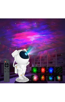 Robeve Astronot Gece Lambası Anne Bebek Gece Lambası Çocuk Odası Gece Lambası Projektör Yıldızlı Gece Lambası Yıldızlı Projektör Beyaz