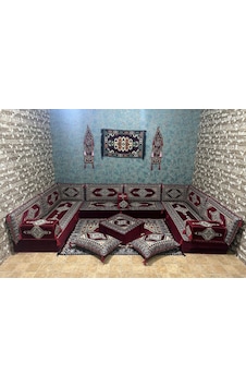 Coton Şark Köşesi 20cm Kalınlığında Minder Takımı Bordo Coton Şark Köşesi 20cm Kalınlığında Minder Takımı Bordo