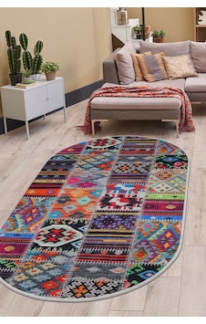 Dijidekor Halı Çok Renkli 9010 Yıkanabilir Oval Kesme İnce Yo... Diğer Dijidekor Halı Çok Renkli 9010 Yıkanabilir Oval Kesme İnce Yo... Diğer