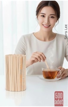 Ahşap Karıştırıcı Kaşık 500 Lü Paket Çay, Kahve Ve Servis İçin Hijyenik Ve Pratik 722318