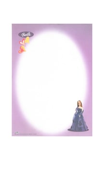 Barbie Mektup Kağıdı 5 Adet A4 5 Adet