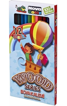 Nova Color Kuru Boya Uzun / Tam Boy 12 Renk Set Çok Renkli