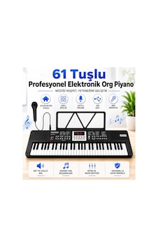 Başlangıç İçin 61 Tuşlu Elektronik Dijital Profosyenel Org Piyano Mikrafonlu Keyboard - 815109353 Başlangıç İçin 61 Tuşlu Elektronik Dijital Profosyenel Org Piyano Mikrafonlu Keyboard - 815109353
