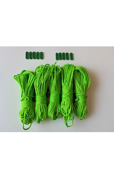 20 Metre X 5 Adet - Gergi Aparatlı İp Yeşil 20 Metre X 5 Adet - Gergi Aparatlı İp Yeşil