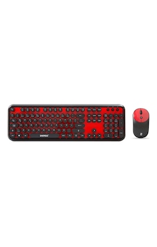Everest Round Km-6282 Siyah Kırmızı Kablosuz Qmultimedia Klavye + Mouse Set Diğer Everest Round Km-6282 Siyah Kırmızı Kablosuz Qmultimedia Klavye + Mouse Set Diğer