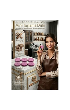 Ara 20mm Mini Taşlama Diski, Metal Bileme Ve Çapak Alma Taşı 6 Adet 723236 Najmaddin