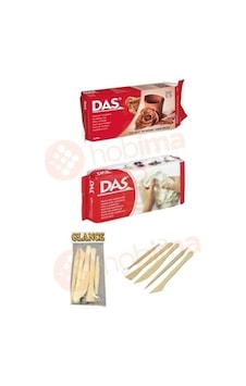 Das Beyaz+kahve Seramik Kili 500 Gr+glance Modelaj Kalemi Ebeşuar 5 Li Ahşap Set Das Beyaz+kahve Seramik Kili 500 Gr+glance Modelaj Kalemi Ebeşuar 5 Li Ahşap Set