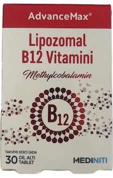 Mediniti Advancemax Lipozomal B12 30 Dilaltı Tablet Mediniti Advancemax Lipozomal B12 30 Dilaltı Tablet
