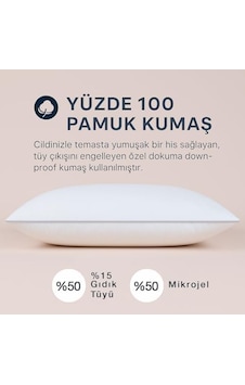 Eko 15 Downmix Kaz Tüyü Yastık %15 Gıdık Tüyü Ve Mikrojelyaf Karışımı, Orta Destek, Uygun lı Otel Konforu 50x70 Cm Açık Indigo Eko 15 Downmix Kaz Tüyü Yastık %15 Gıdık Tüyü Ve Mikrojelyaf Karışımı, Orta Destek, Uygun lı Otel Konforu 50x70 Cm Açık Indigo