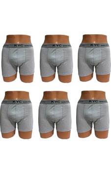 Kyc Shopping 6 Adet Gri Renk Pamuklu Likralı Penye Esnek Kumaş Boxer Gri Kyc Shopping 6 Adet Gri Renk Pamuklu Likralı Penye Esnek Kumaş Boxer Gri
