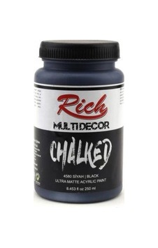 Rich Multi Decor Chalked Akrilik Boya 250Ml. 4580 Siyah Rich Multi Decor Chalked Akrilik Boya 250Ml. 4580 Siyah