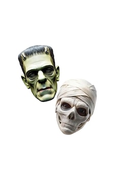 Halloween Cadılar Bayramı Zombi-kurukafa Maske 2li Set Halloween Cadılar Bayramı Zombi-kurukafa Maske 2li Set