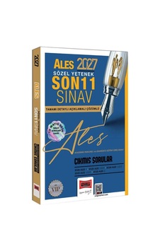 Yargı Yayınları 2027 Ales Sözel Yetenek Son 11 Sınav Tamamı Çözümlü Çıkmış Sorular Yargı Yayınları 2027 Ales Sözel Yetenek Son 11 Sınav Tamamı Çözümlü Çıkmış Sorular