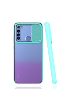 Kilifone - Xiaomi Uyumlu Redmi Note 8 - Kılıf Slayt Sürgülü Arkası Buzlu Lensi Kapak - Turkuaz Kilifone - Xiaomi Uyumlu Redmi Note 8 - Kılıf Slayt Sürgülü Arkası Buzlu Lensi Kapak - Turkuaz