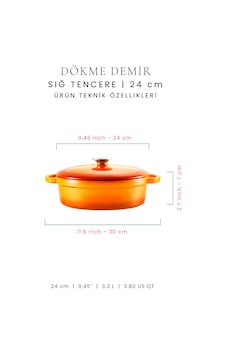Voeux 24 Cm Sığ Tencere - Degrade Turuncu Voeux 24 Cm Sığ Tencere - Degrade Turuncu