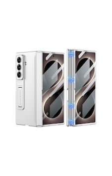 Samsung Galaxy Uyumlu Z Fold 8 Ultra Kılıf M-magnet Standlı Case Gümüş Samsung Galaxy Uyumlu Z Fold 8 Ultra Kılıf M-magnet Standlı Case Gümüş