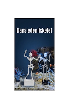 Dans Eden İskelet Akvaryum Süsü - Baloncuklarla Hareket Eden Eğlenceli Akvaryum Dekorasyonu