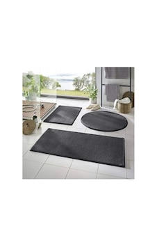 Empressco Koyu Gri 3'lü Banyo Paspası Seti 50x90 Ve 50x60 Cm