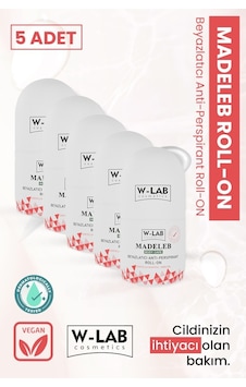 W-Lab Cosmetics Madeleb Beyazlatıcı Roll-On Deodorant 5 x 50 ML W-Lab Cosmetics Madeleb Beyazlatıcı Roll-On Deodorant 5 x 50 ML