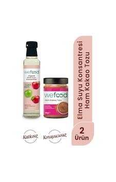 Wefood Ham Kakao Tozu 140 Gr + Wefood Organik Elma Suyu Konsantresi 340 Gr 8683347038091