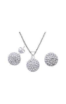 Aşina Gümüş Beyaz Taşlı Top Kolye Küpe Gümüş Set 925 Ayar Gümüş Aşina Gümüş Beyaz Taşlı Top Kolye Küpe Gümüş Set 925 Ayar Gümüş