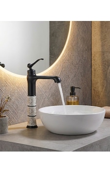 Roma Siyah Çanak Lavabo Bataryası Roma Siyah Çanak Lavabo Bataryası