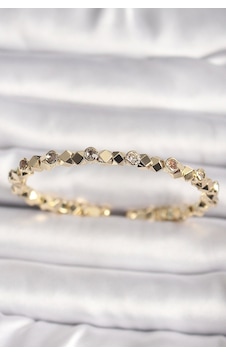 Pirinç Gold Renk Zirkon Taşlı Küp Dorika Model Kadın Bileklik Çok Renkli Pirinç Gold Renk Zirkon Taşlı Küp Dorika Model Kadın Bileklik Çok Renkli