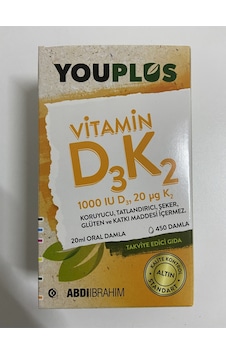Youplus D3k2 1000 Iu 20 Ml Damla 8699514590248 Youplus D3k2 1000 Iu 20 Ml Damla 8699514590248