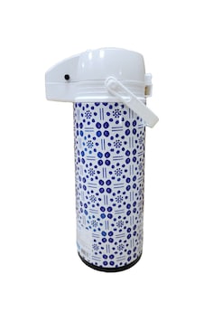 Bestchoice Pompalı Termos 1.9 Lt Mavi - Beyaz