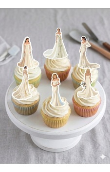 12 Li Gelin Temalı Konsept Cupcake Süsü Kürdan Süs Topper 12 Li Gelin Temalı Konsept Cupcake Süsü Kürdan Süs Topper