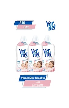 Vernel Max Taze Sensitive 1.44l 60 Yıkama 3'lü Set set-hnkdtj-5159-6108 5 KG Vernel Max Taze Sensitive 1.44l 60 Yıkama 3'lü Set set-hnkdtj-5159-6108 5 KG