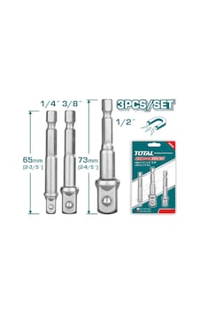 Bits Lokma Adaptör S2 Çeliği 1/4 3/8 1/2 Ölçüleri 3 Adet Bits Lokma Adaptör S2 Çeliği 1/4 3/8 1/2 Ölçüleri 3 Adet