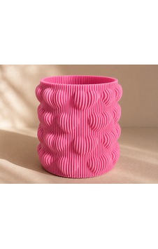 3d Baskı Kalpli Dekoratif Vazo - Modern Çiçeklik Ve Masaüstü Süsü-pembe Renkli 3d Baskı Kalpli Dekoratif Vazo - Modern Çiçeklik Ve Masaüstü Süsü-pembe Renkli