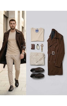 Bys Beystil Erkek Krem Jogger Penye Kumaş İpli Pantolon Mkya9