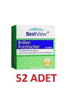 Best View Gözlük/Cam Temizleme Mendili - 52 Adet