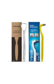Tbrush Paslanmaz Çelik Dil Temizleyici / Dil Sıyırıcı & Beyazlatıcı ve Diş Silgisi Tbrush Paslanmaz Çelik Dil Temizleyici / Dil Sıyırıcı & Beyazlatıcı ve Diş Silgisi
